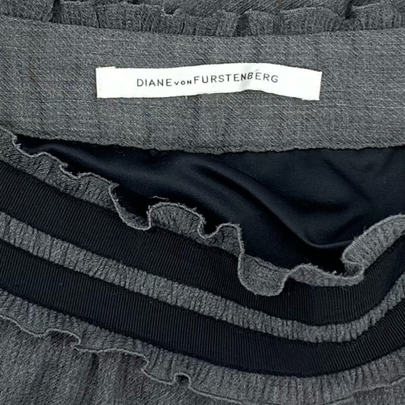 Diane Von Furstenberg Pyrette Bis Wool Blend Ruffle Mini Skirt - Picture 7 of 10